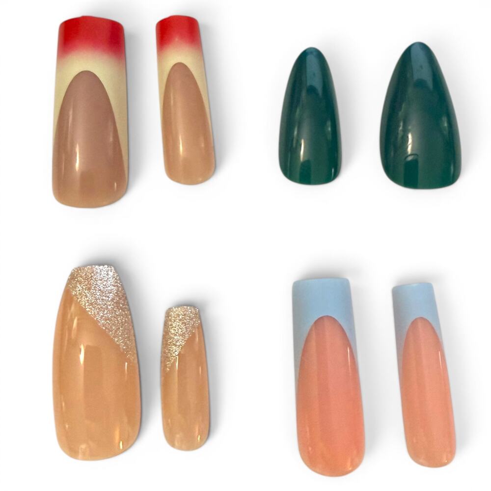 Cherry Nail Tips 96 Assorted Faux Multicolor